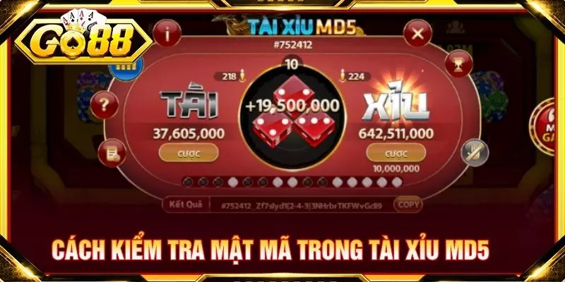 Cách kiểm tra mật mã trong tài xỉu MD5