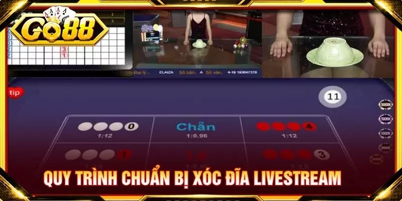 Quy trình chuẩn bị xóc đĩa livestream