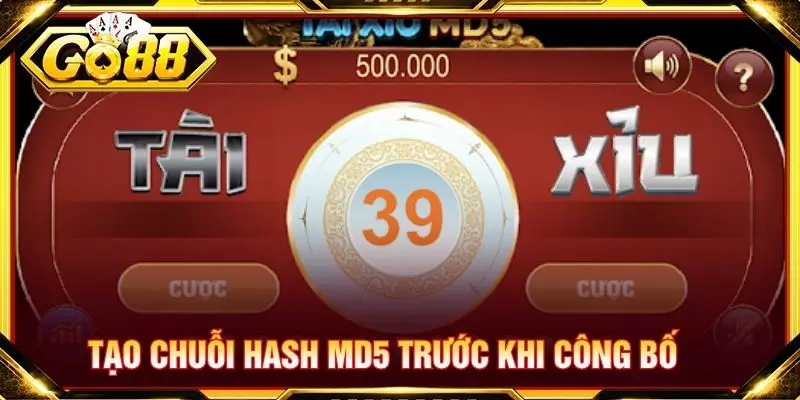 Tạo chuỗi hash MD5 trước khi công bố