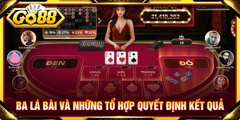 Ba lá bài và những tổ hợp quyết định kết quả