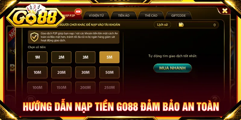 Cung cấp dữ liệu nạp tiền GO88 hạn chế sai lệch