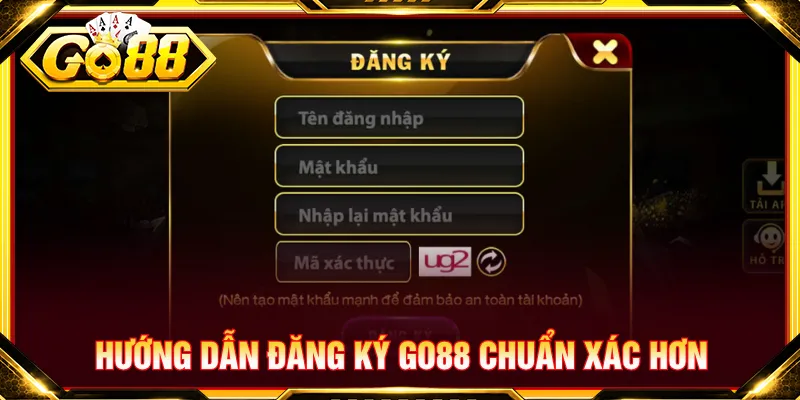 Đăng ký GO88 cần truy cập vào trang chủ chính thức