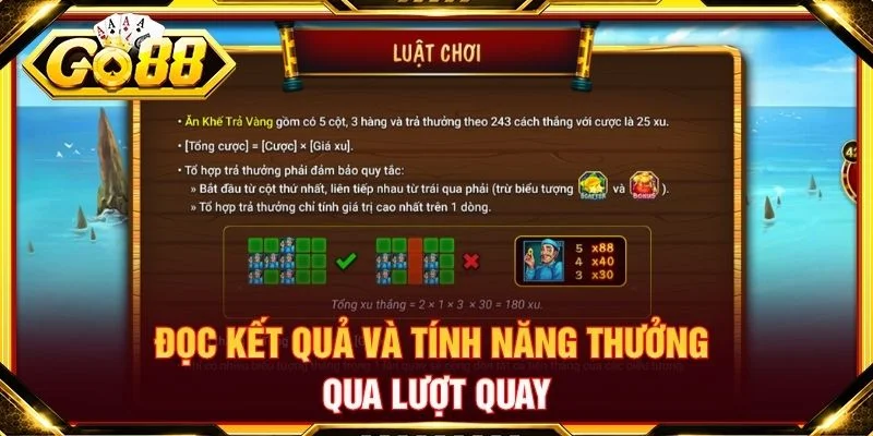 Đọc kết quả và tính năng thưởng qua lượt quay