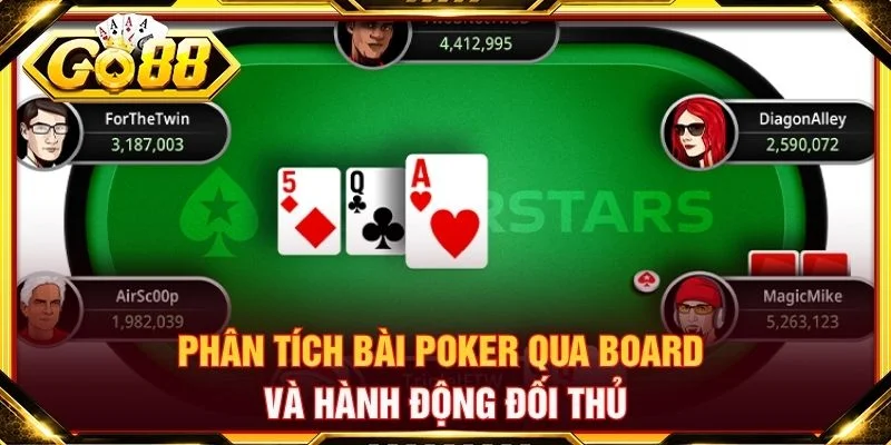 Phân tích bài poker qua board và hành động đối thủ